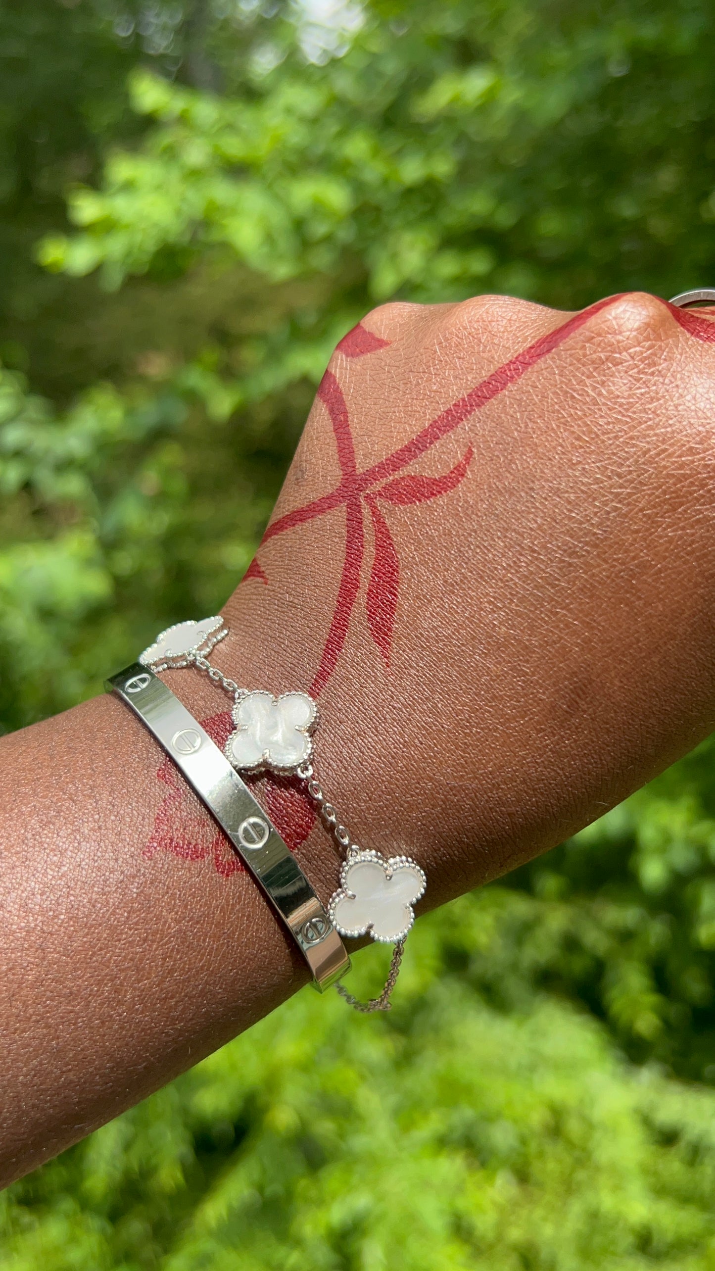 Silver Clover Bracelet