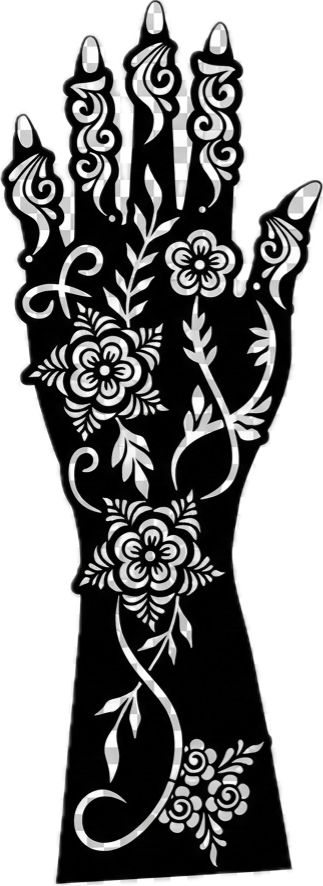 Henna Stencil Kit L+R & Henna cone