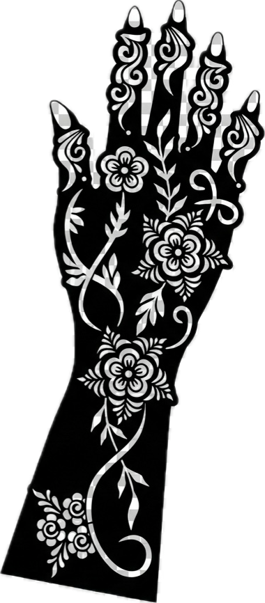 Henna Stencil Kit L+R & Henna cone