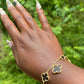 21k Gold Plated Five Piece Clover Bracelet