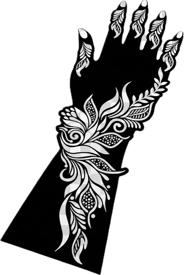 Henna Stencil Kit L+R & Henna cone