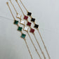 21k Gold Plated Three Piece Clover Bracelet