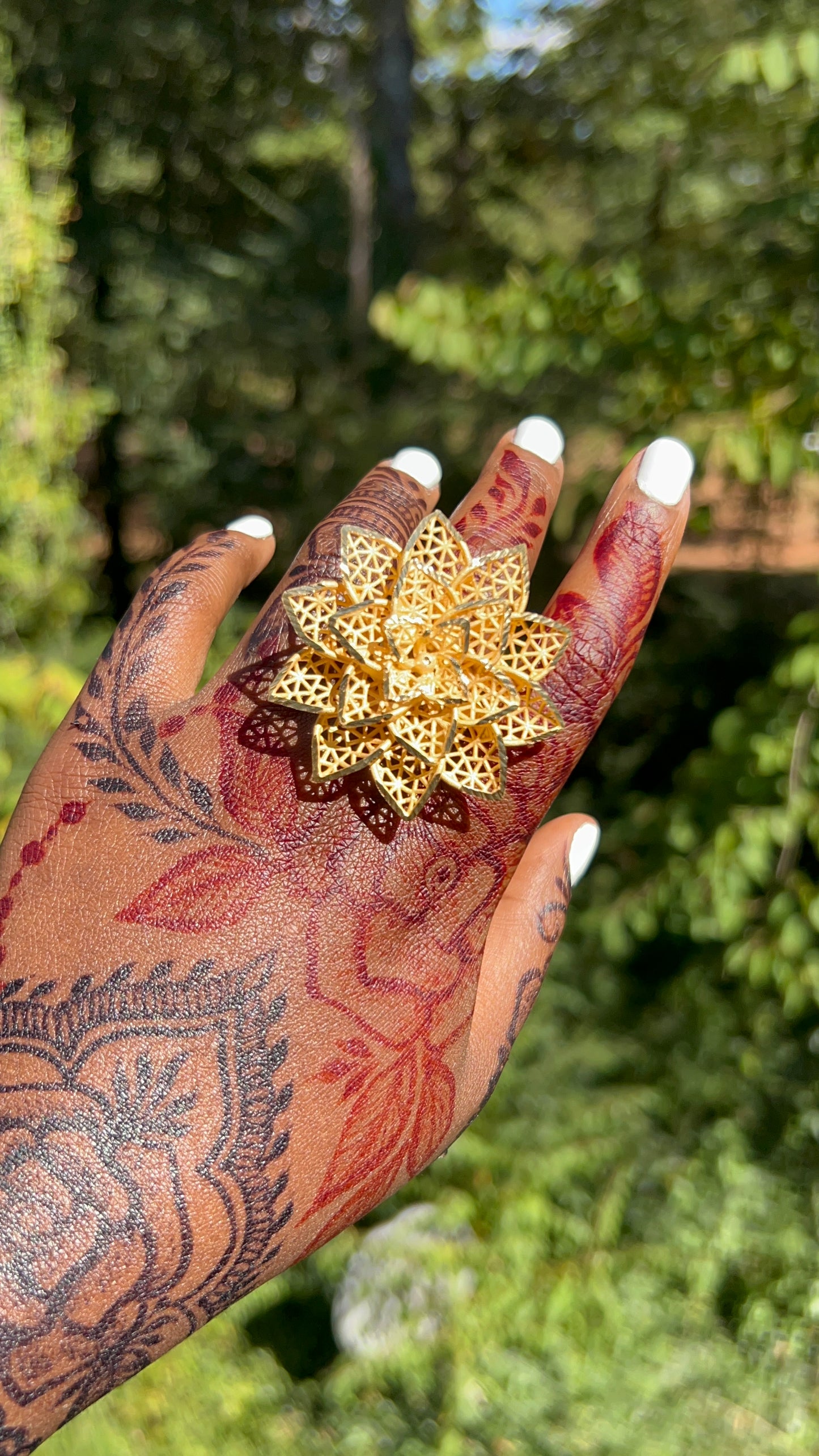 21k Gold plated butterfly ring