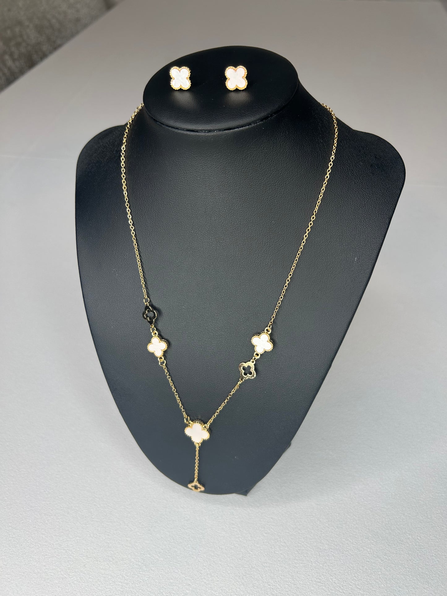 21K Gold Plated Four Leaf Clover Set 2.0