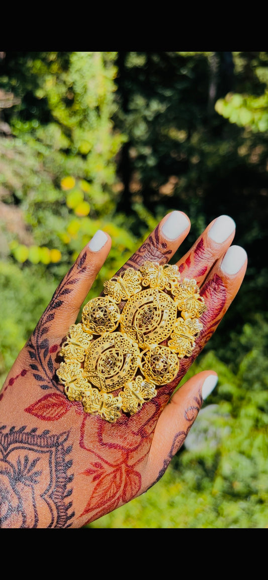 21k Gold plated butterfly ring