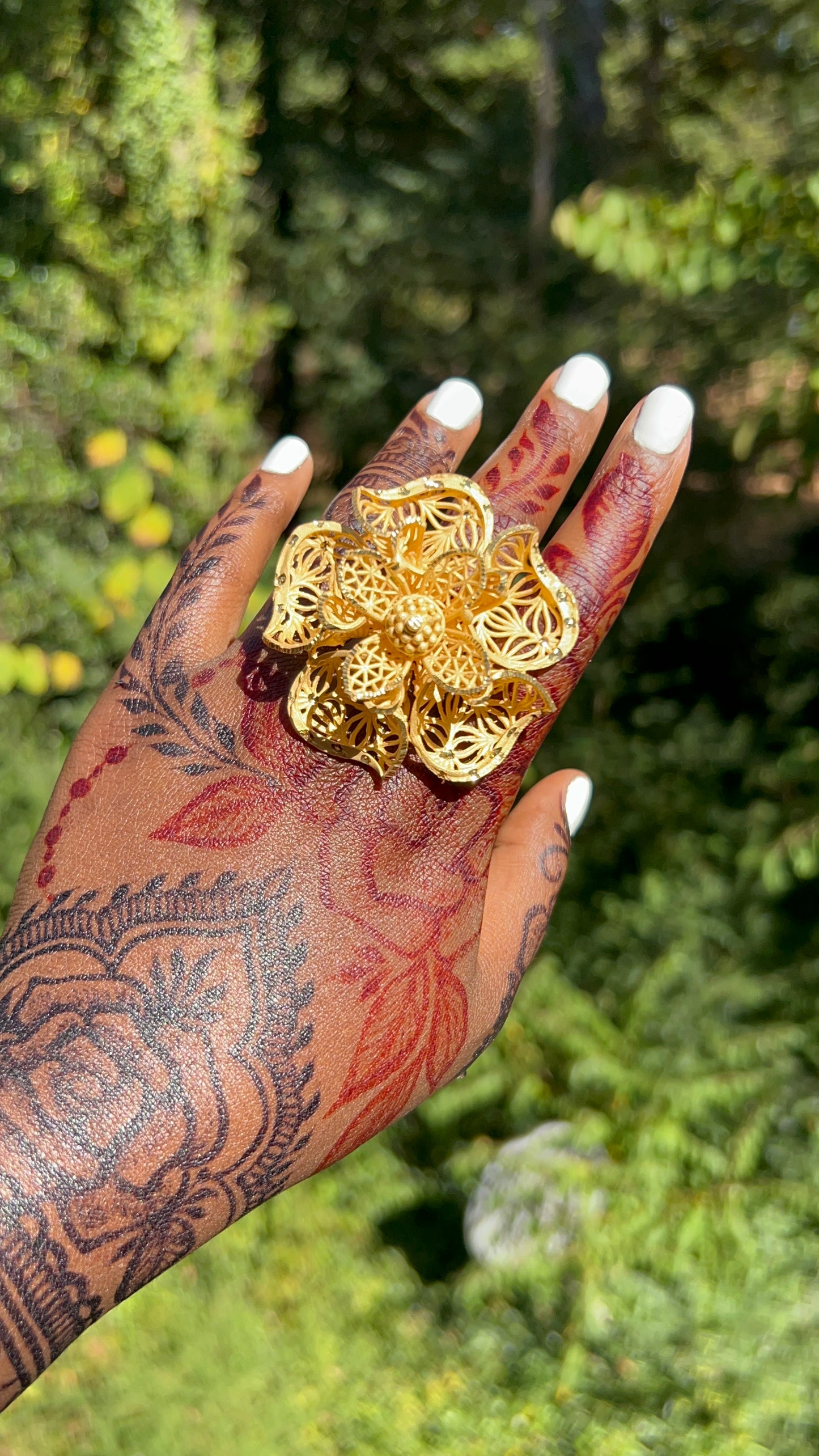 21k Gold plated butterfly ring