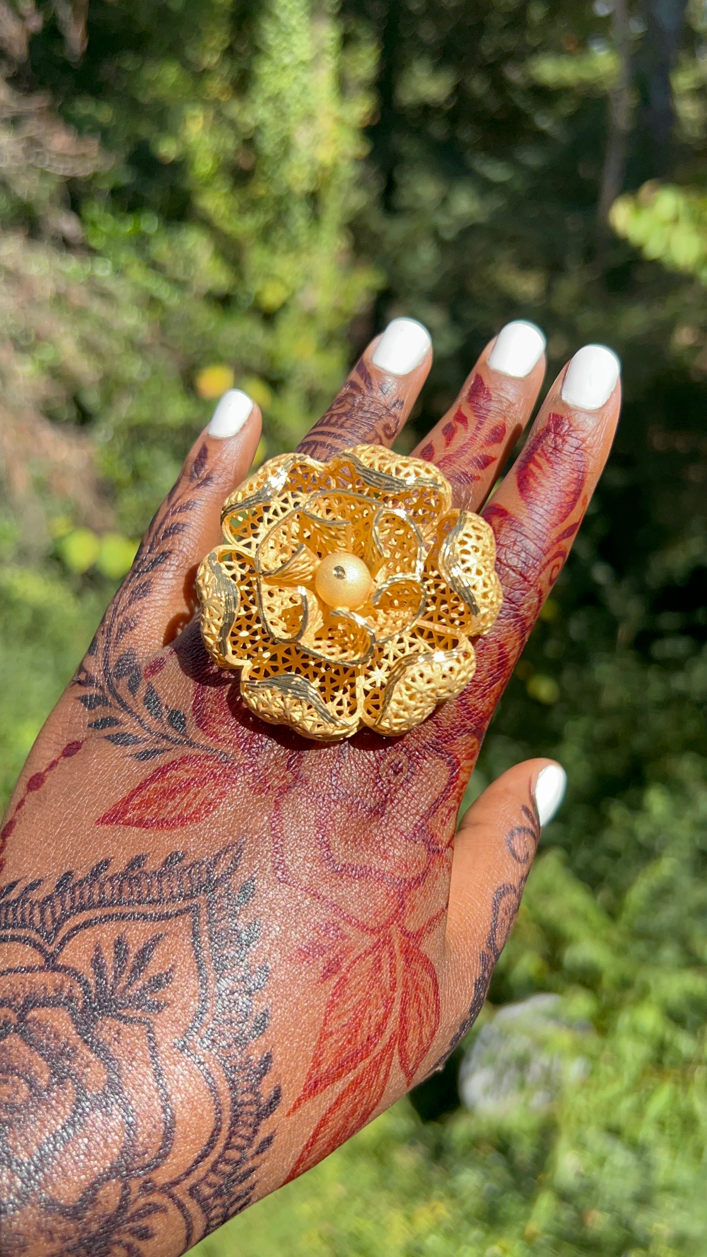 21k Gold plated butterfly ring