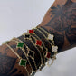 18k Gold Plated Leaf Clover Double Bracelet